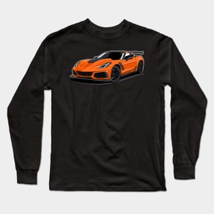 Corvette ZR1 (Orange) Long Sleeve T-Shirt